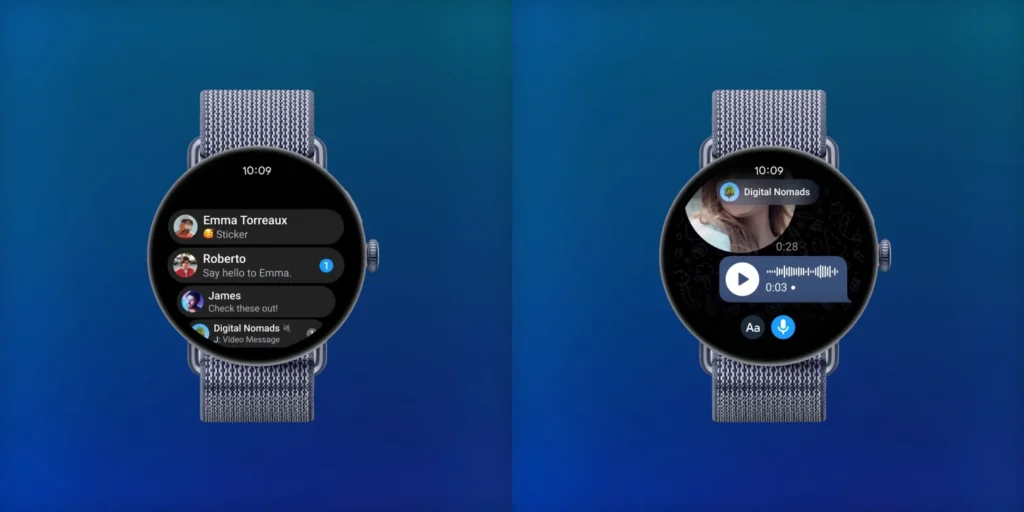 بعد غياب 5 سنوات.. تيليجرام يعود رسميًا إلى الساعات الذكية بنظام Wear OS تيليجرام