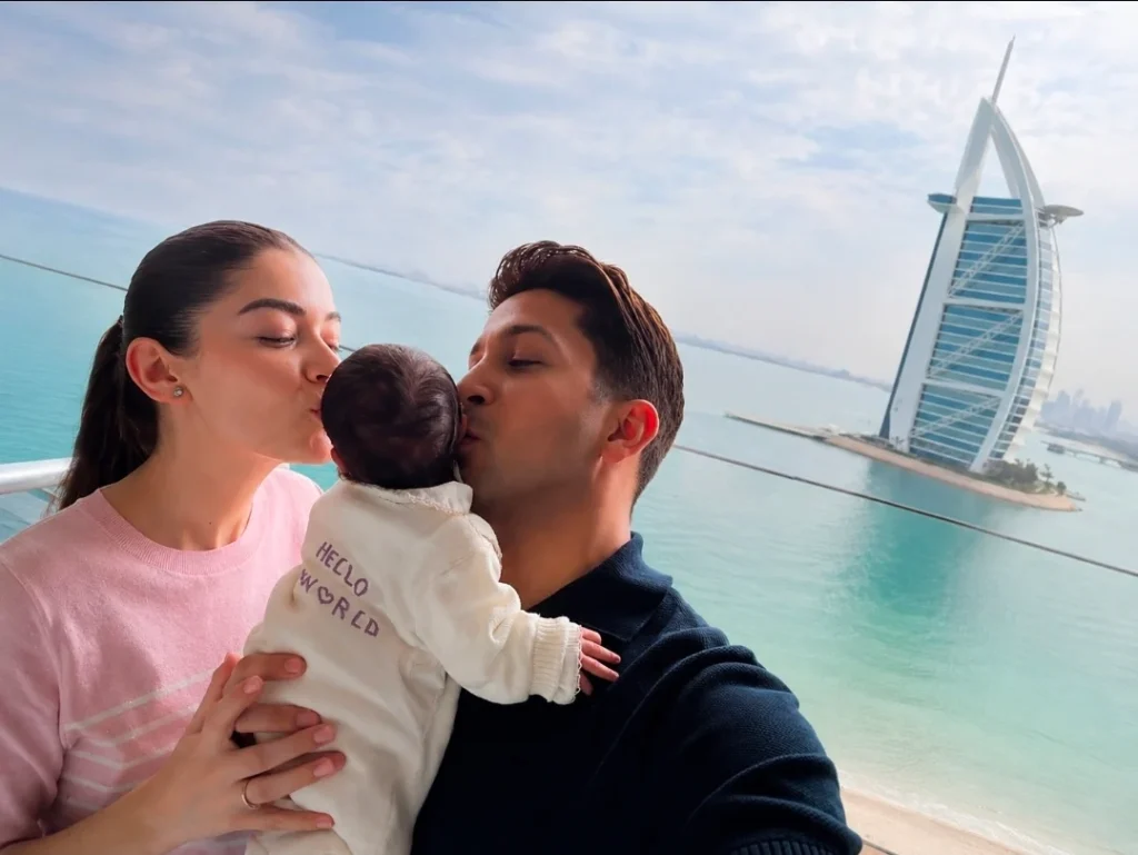 ليلى أحمد زاهر وهشام جمال يحتفلان بوصول طفلتهما الأولى هشام جمال وليلى زاهر